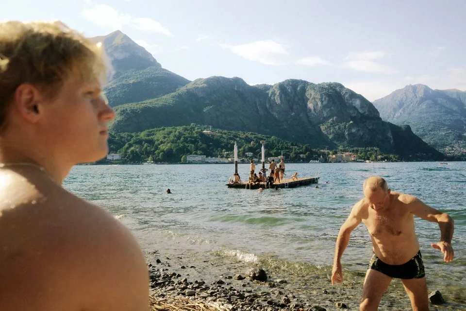 Swimmers at Lake Como, with Cinea Ultramax 400